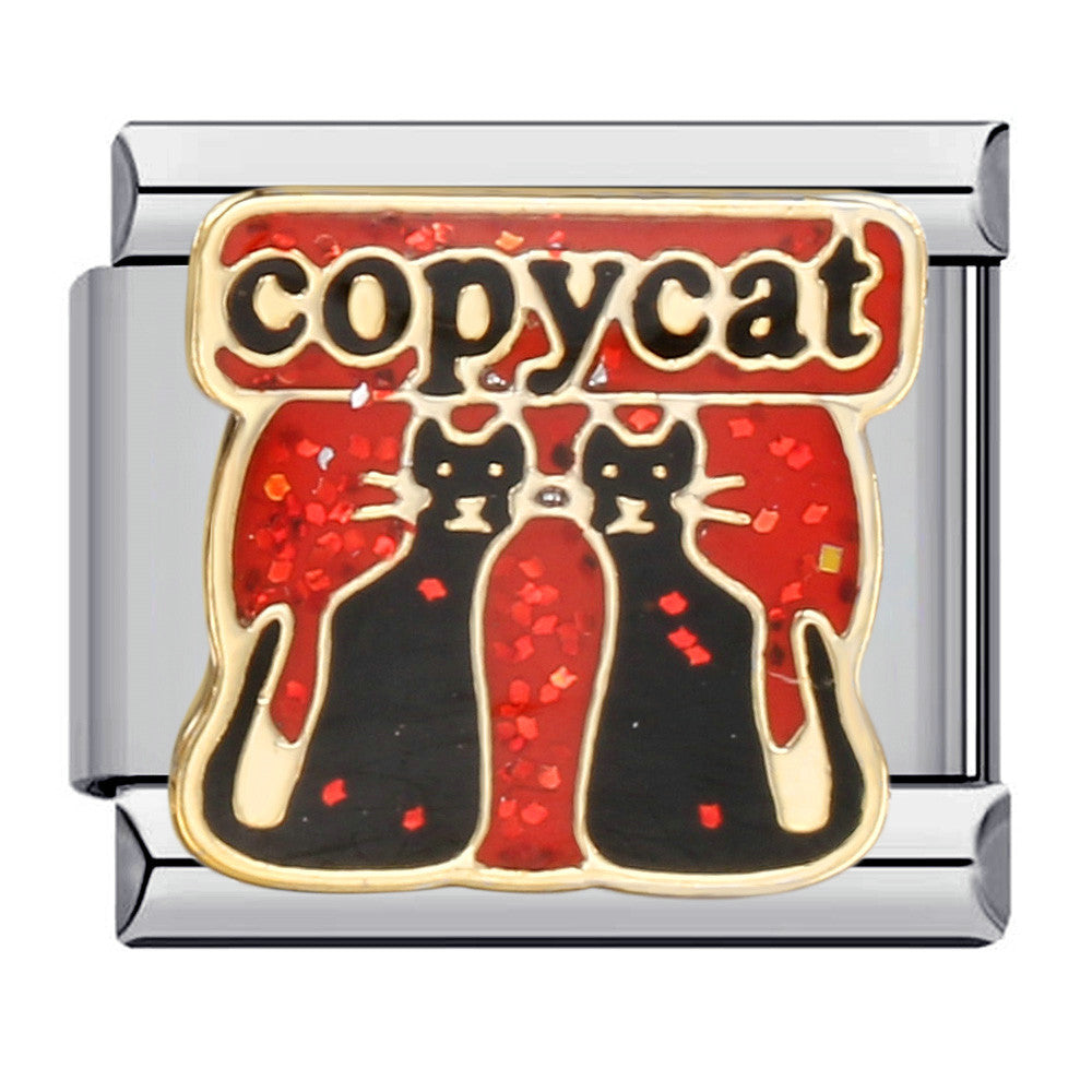 Wholesale Italian  Stainless Steel CharmsGold and Silver Welding Oil Drop DIY Module Charms