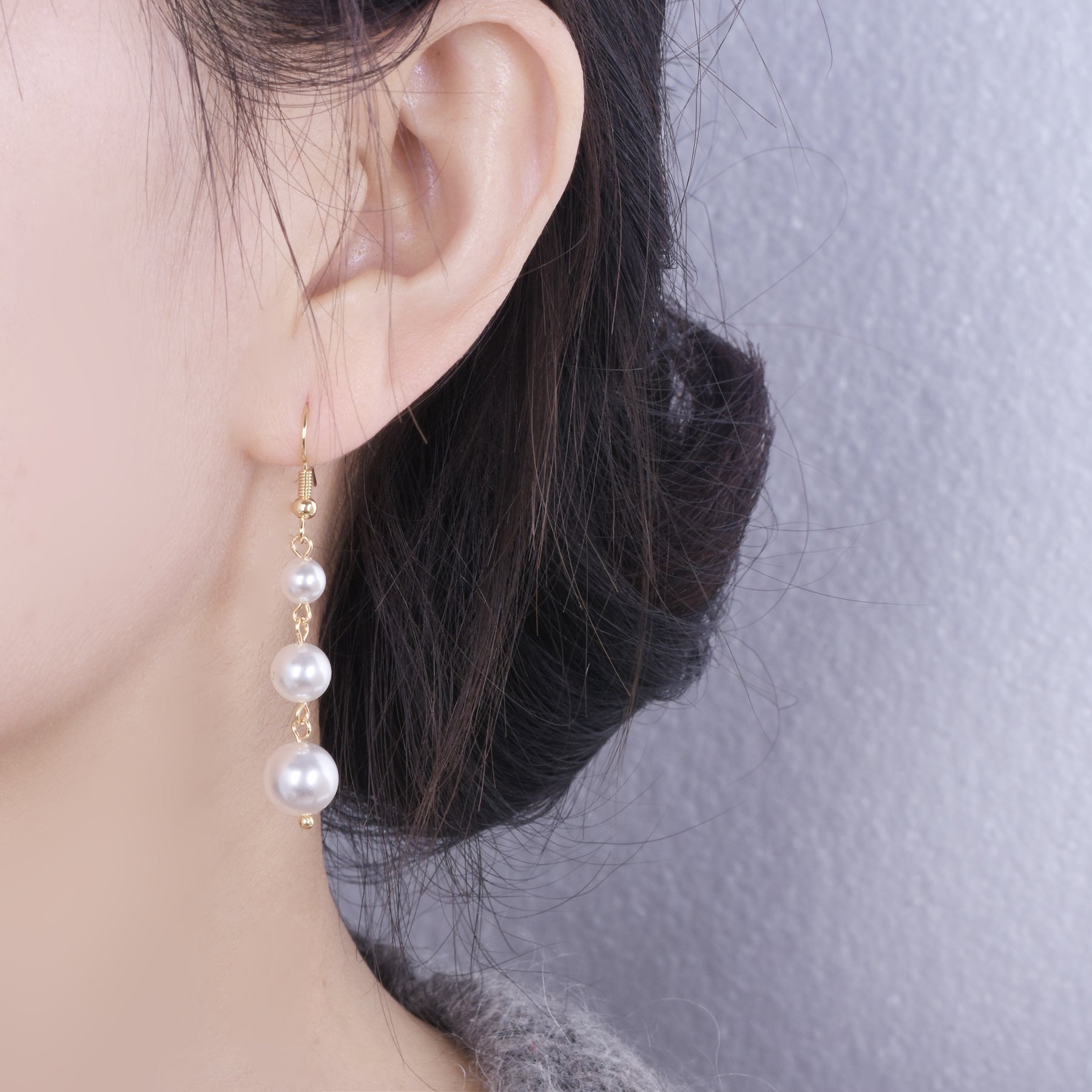 Wholesale 925 silver long tassel pearl earrings