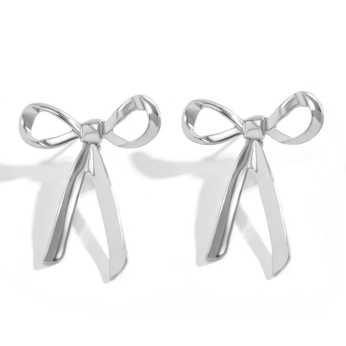 Wholesale Bow Earring Metal Ribbon Earrings ACC-ES-XueRou006