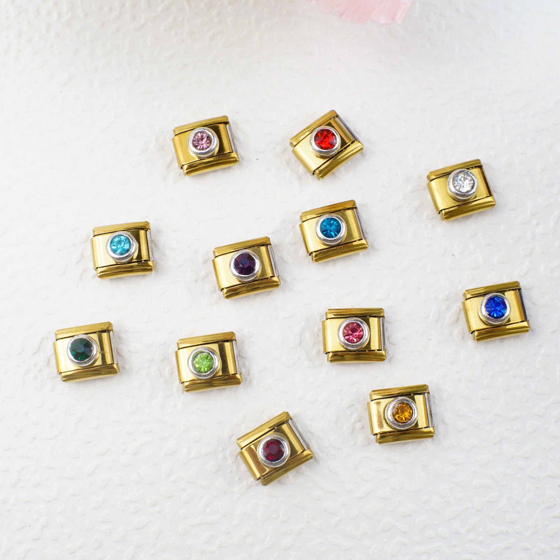 Braccialetto fai da te della serie di pietre portafortuna italiane all'ingrosso da 5 pezzi