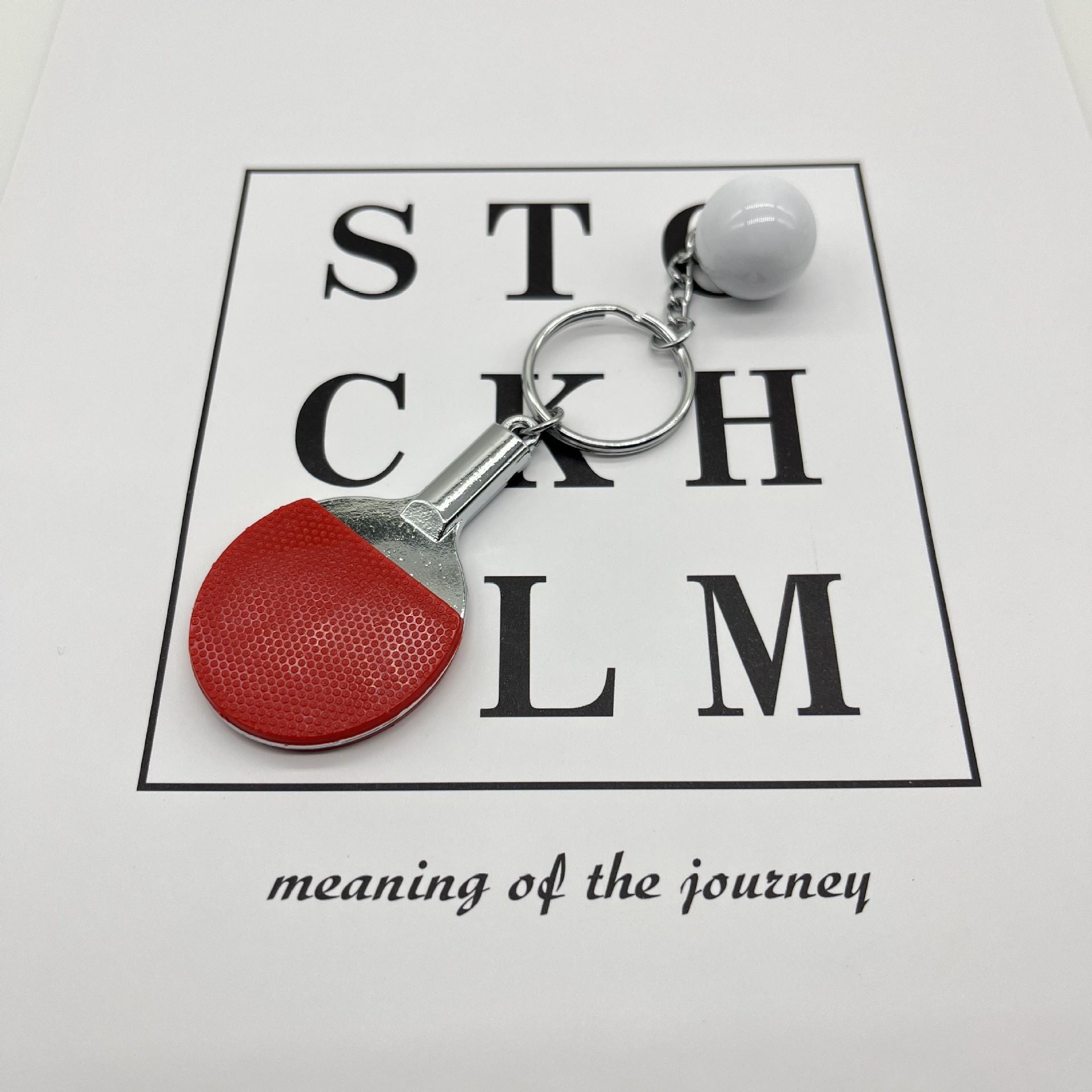 Wholesale  Table Tennis Racket Keychain Metal Sports Keychains