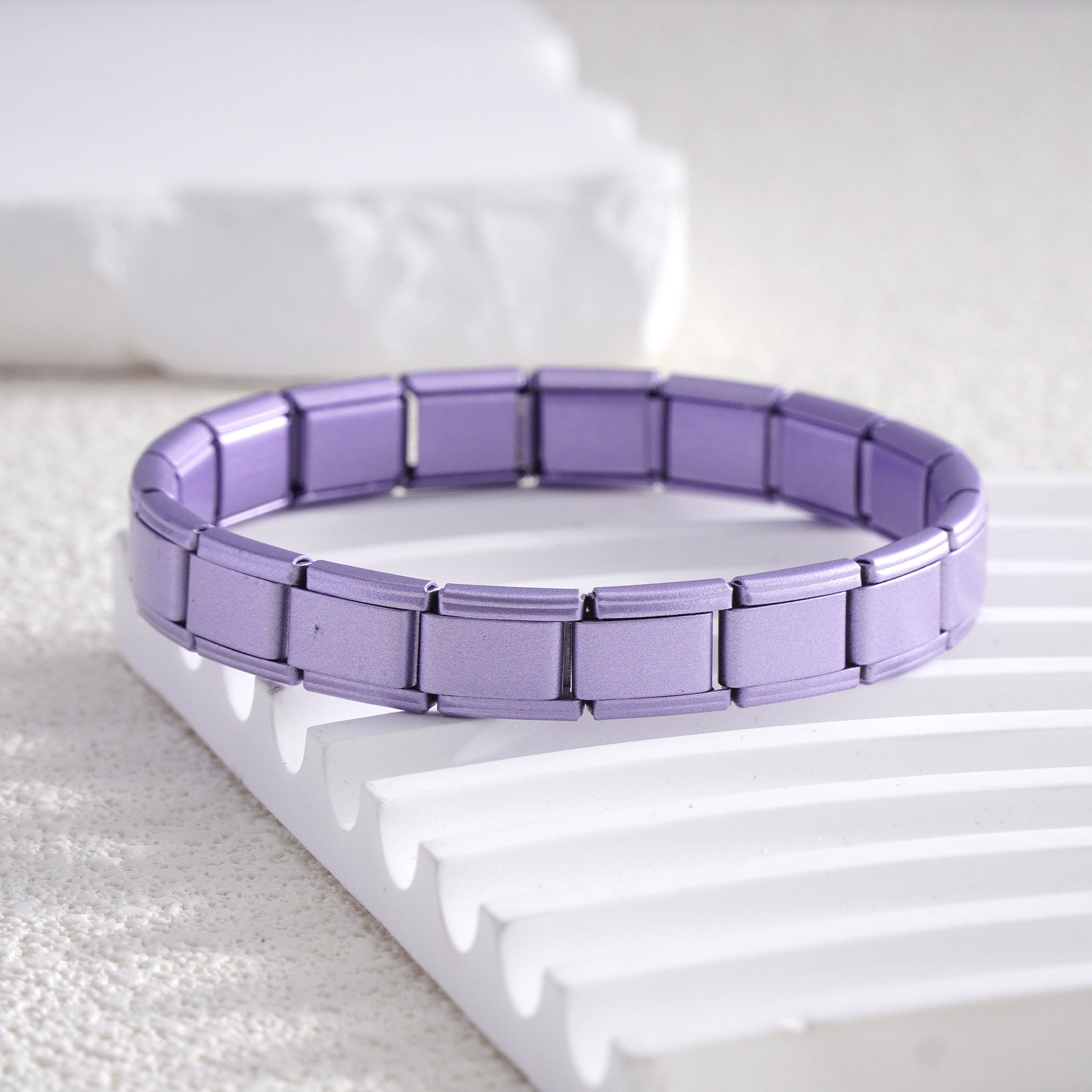 Wholesale Italian Charm Bracelet 9mm DIY Splicing Solid Color Stainless Steel Composable Bracelet