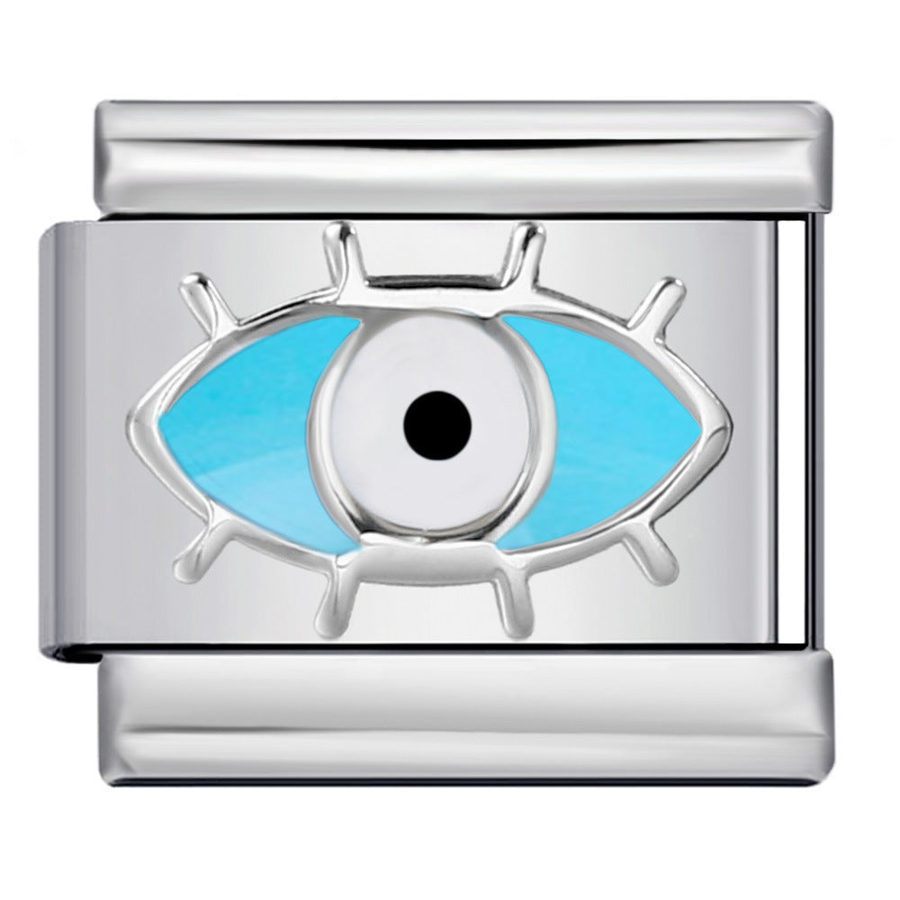 Wholesale 9mm Italian Charm Starter Bracelets DIY square Single Section Creative Stainless Steel Composable Bracelet