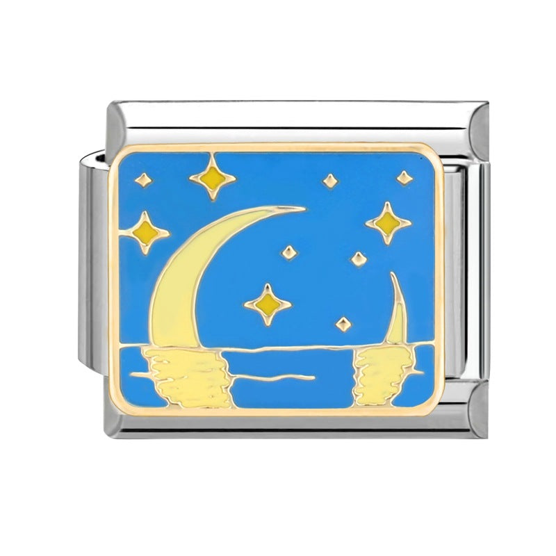 Großhandel italienisches Charmearmband 9mm DIY Spleißen süßer kreativer Anhänger Titanium Stahl komponierbares Armband