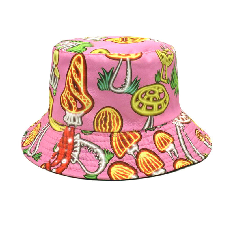 Wholesale Colorful Mushroom Pattern Bucket Hat ACC-HT-ShunMa003