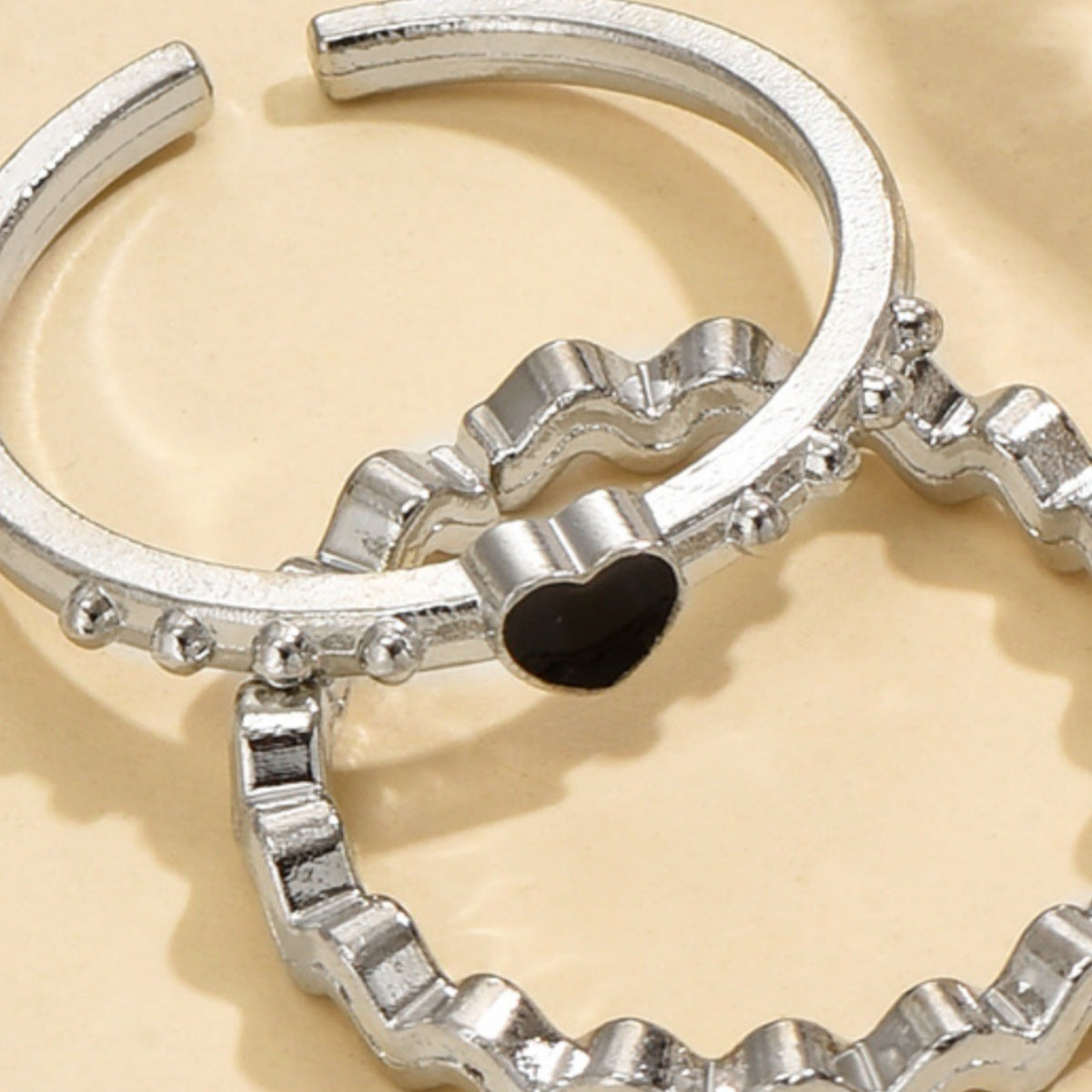 Wholesale  Oil Dropping Love Wave Opening Ring suit