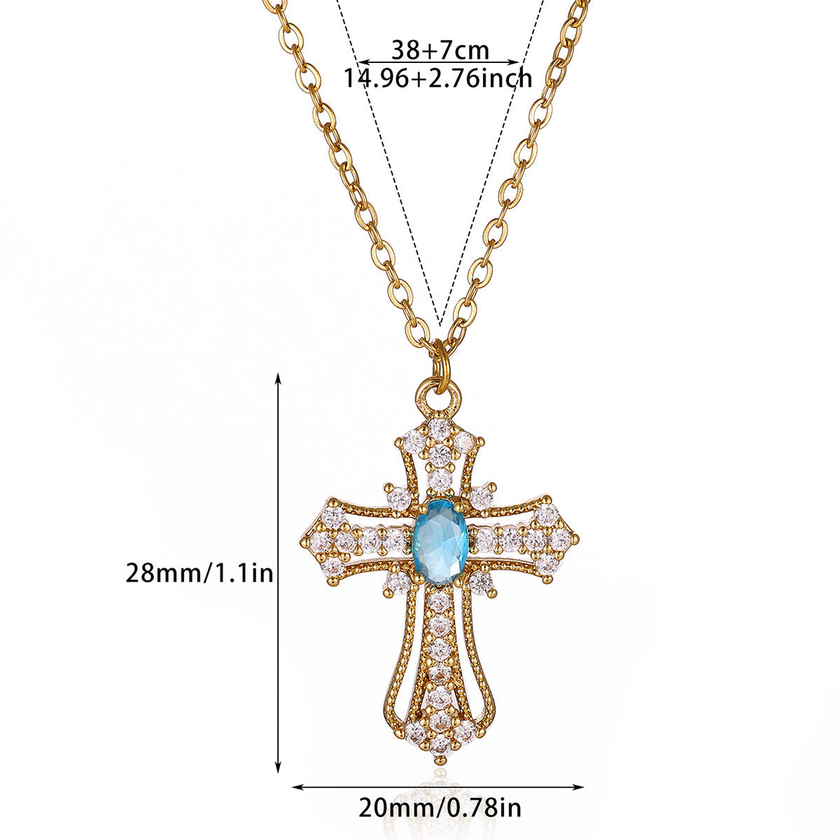 Wholesale Stainless steel zircon necklace