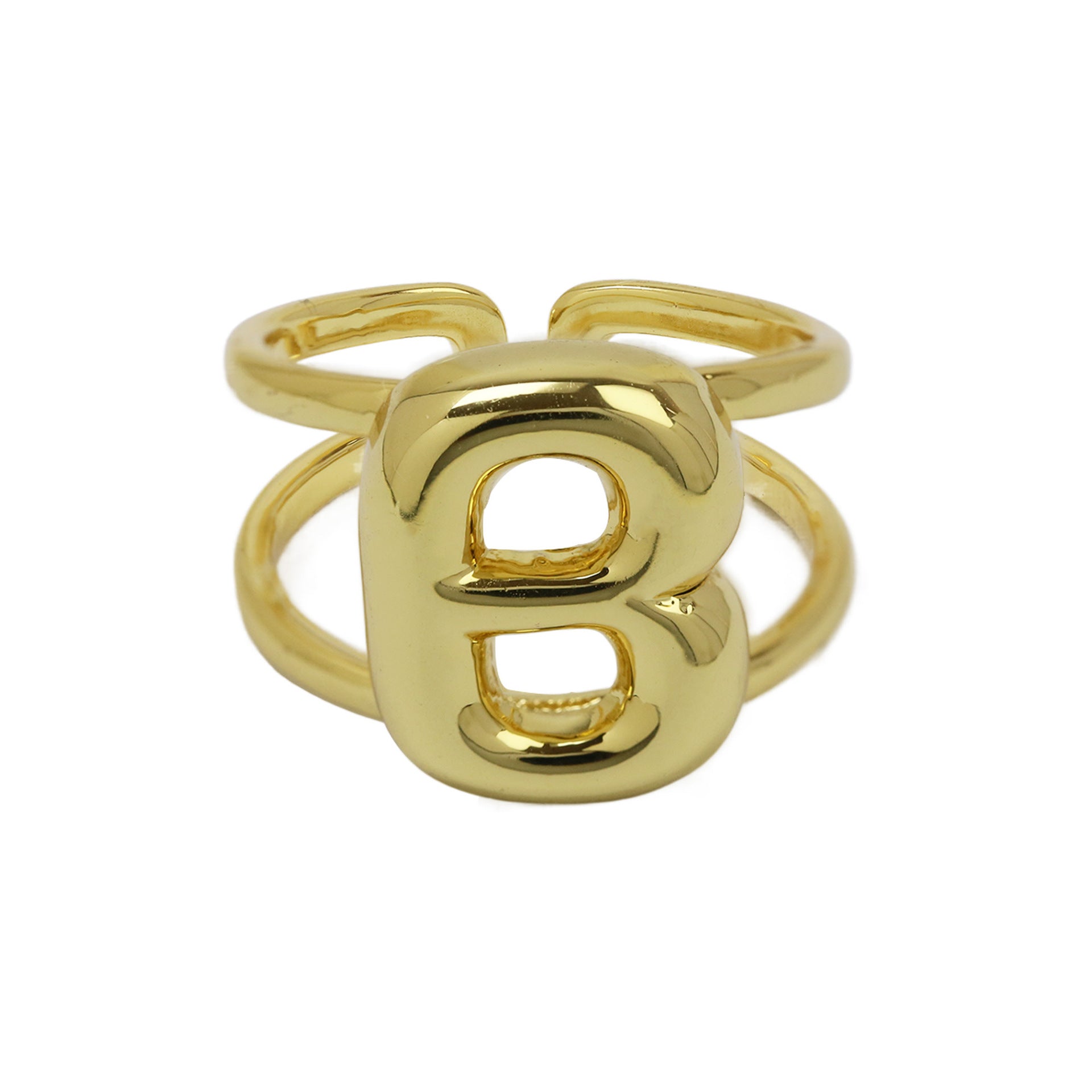 Wholesale  26 A-Z English Letter Open Luxury Women's Rings
