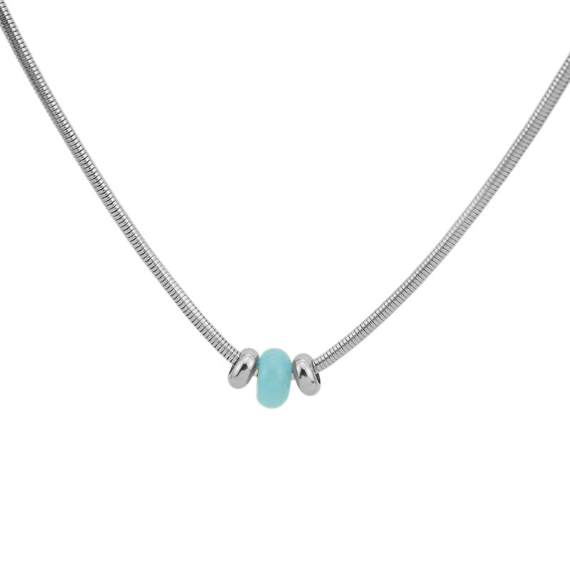 Wholesale New Chinese Style Jade Retro Necklace Fashion Snake Bone Chain Jewelry Accessory