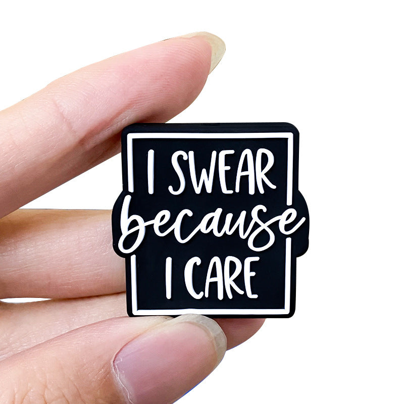 Wholesale 10pcs SWEAR English Loose Beads Silicone Beads DIY Accessories Focal Beads ACC-BDS-WDX226