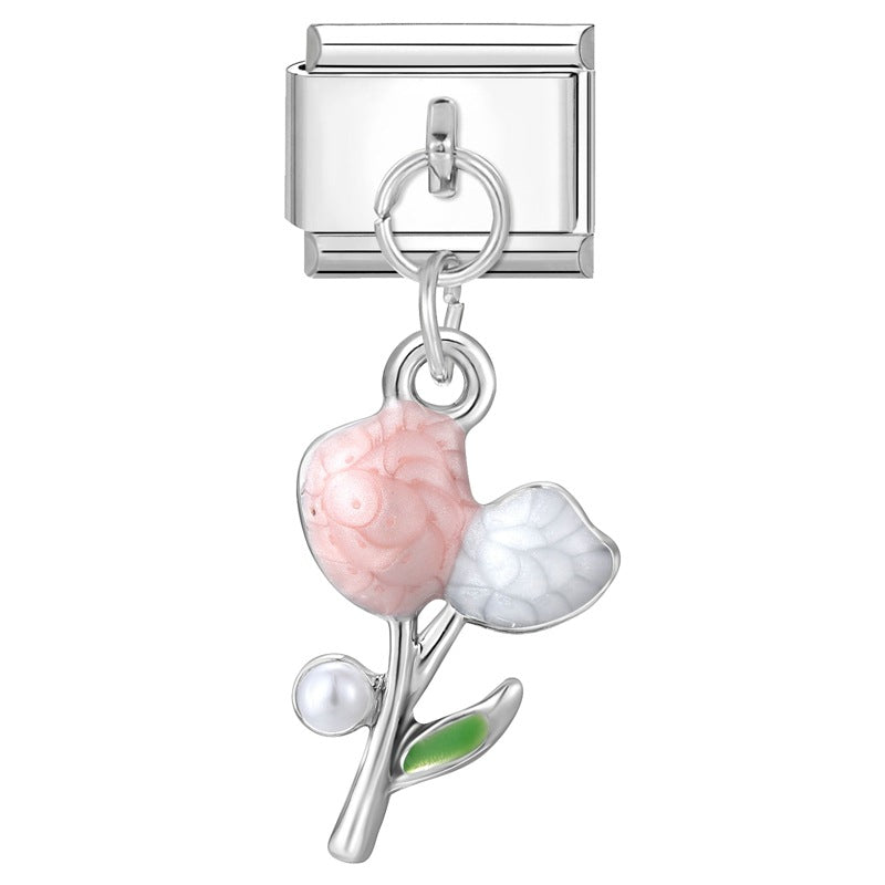 Wholesale Italian Charm Bracelet 9mm DIY Splicing Creative Pendant Stainless Steel Composable Bracelet