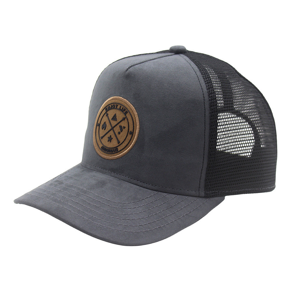 Wholesale round logo letter mesh baseball cap