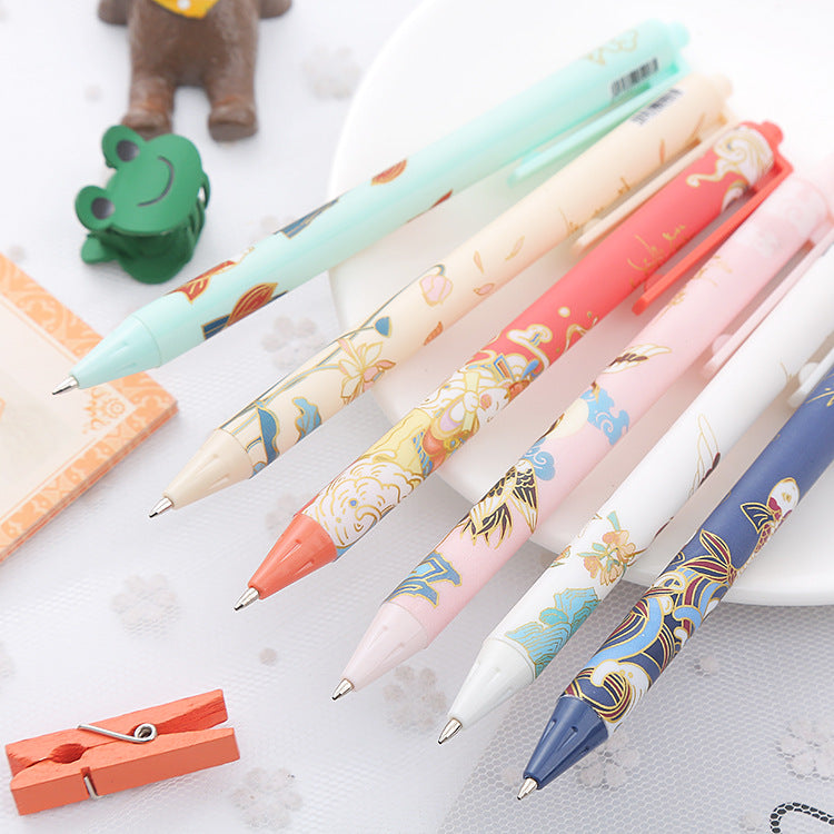 Wholesale koi vintage click plastic gel pen ACC-PN-Liuj006