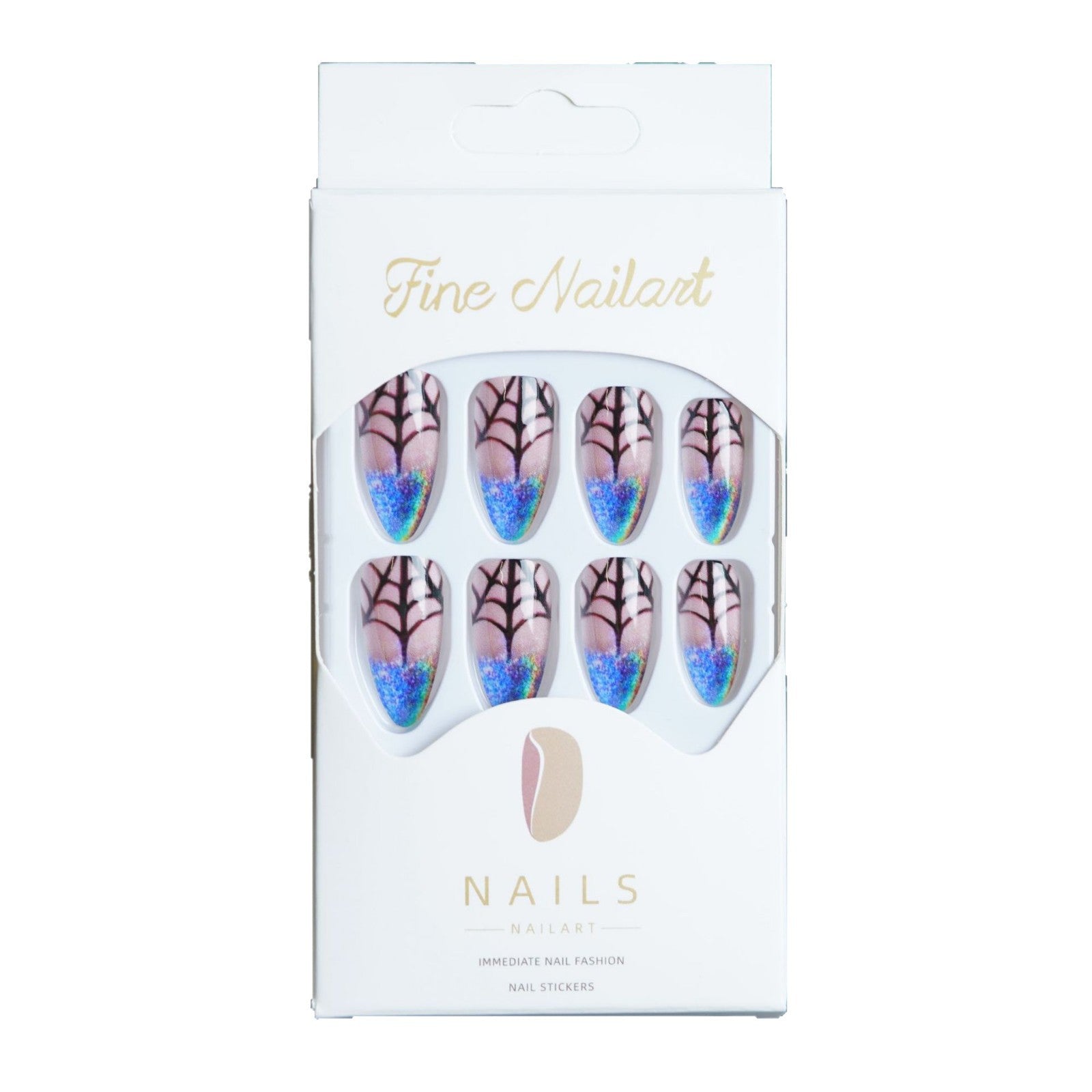 Wholesale 24 Pieces/ box  Laser  Web Nails Kits Nail Stickers