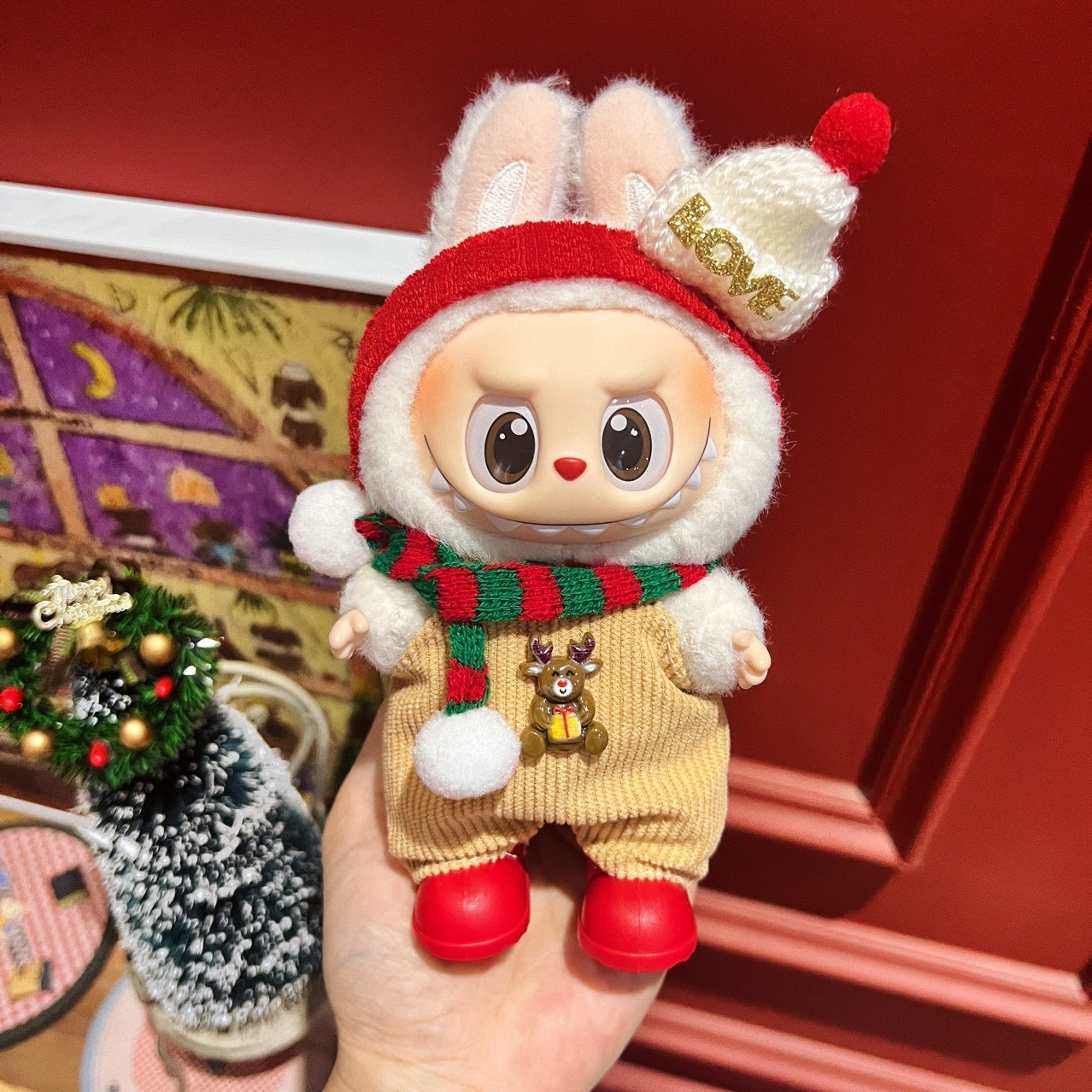 Wholesale Christmas Cute cartoon mini doll clothes
