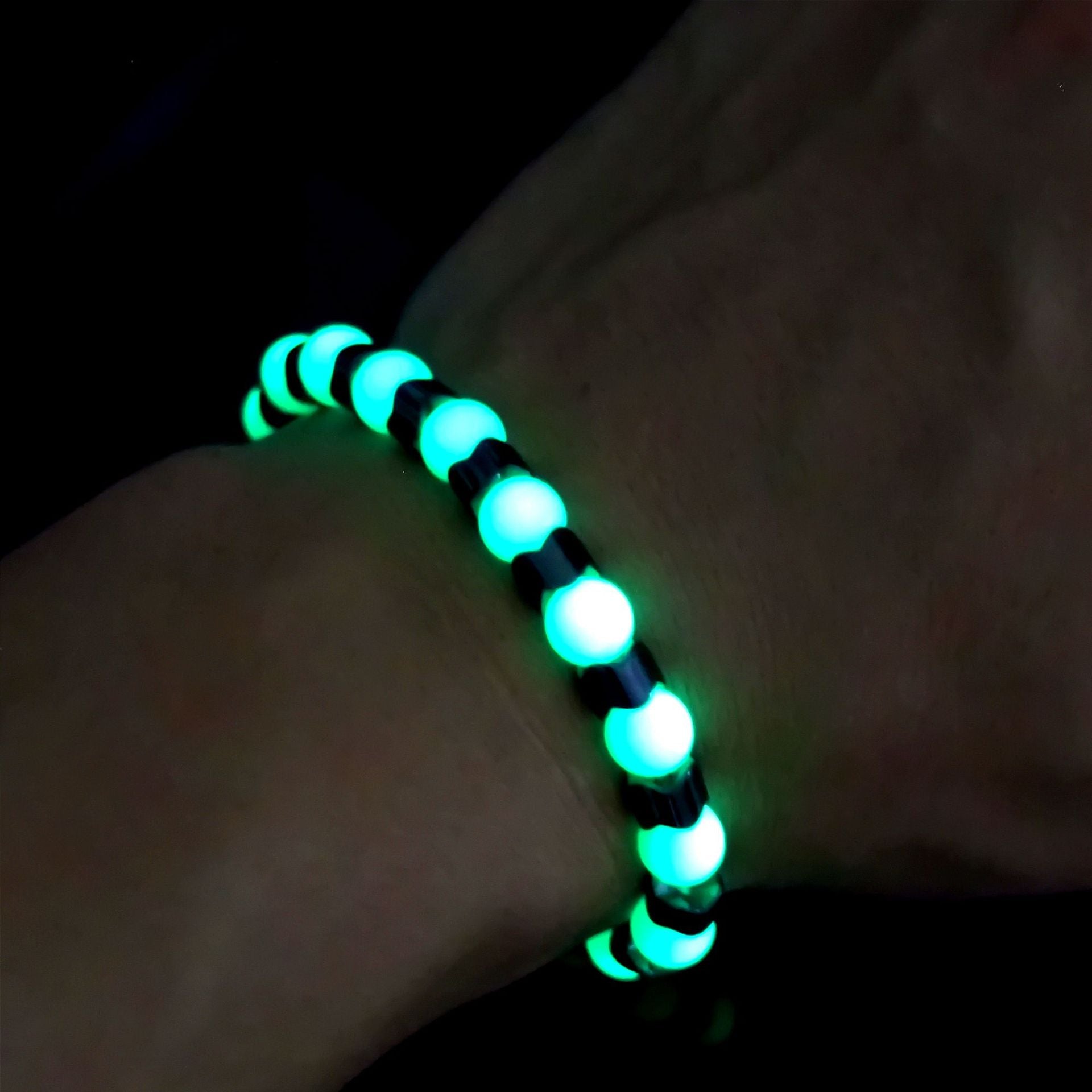 Wholesale  Obsidian Luminous Bracelet