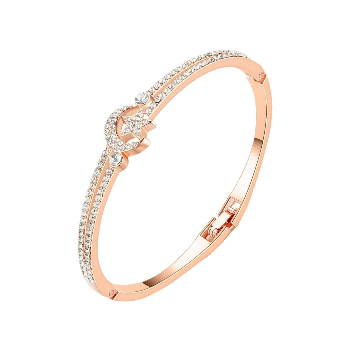 Wholesale Gold-Tone 8 Hearts 8 Arrows CZ Bracelet Stylish Jewelry Accessory for Women Gift