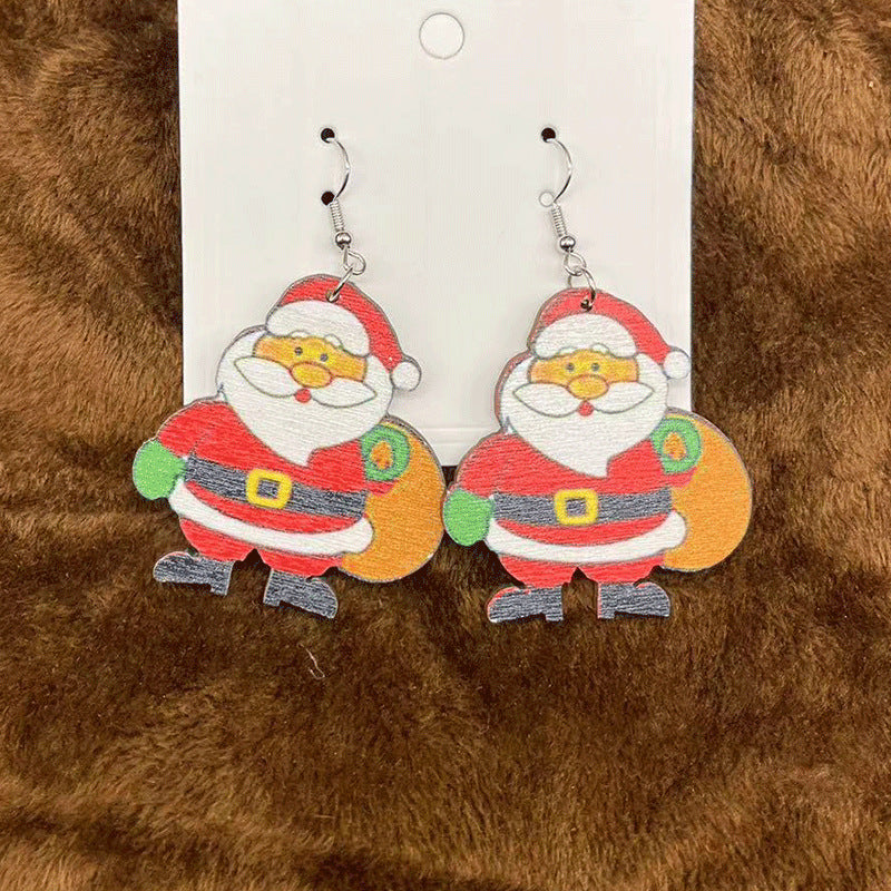 Wholesale Christmas Creative Cute Cartoon Santa Claus Earrings ACC-ES-KangD001