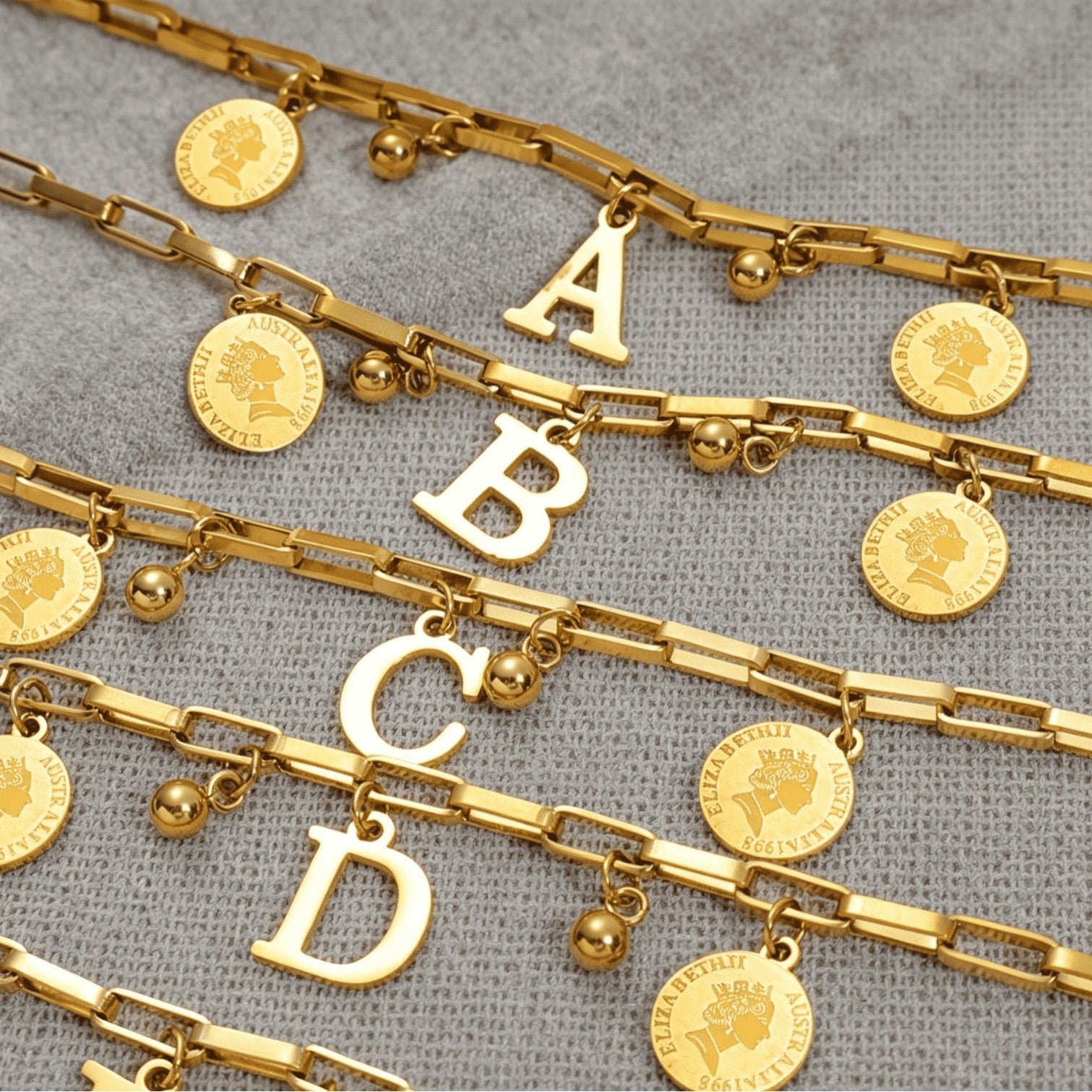 Wholesale Titanium Steel Gold Plated Letter Design Bracelet - Chic Fashion Accessory for Everyday Wear