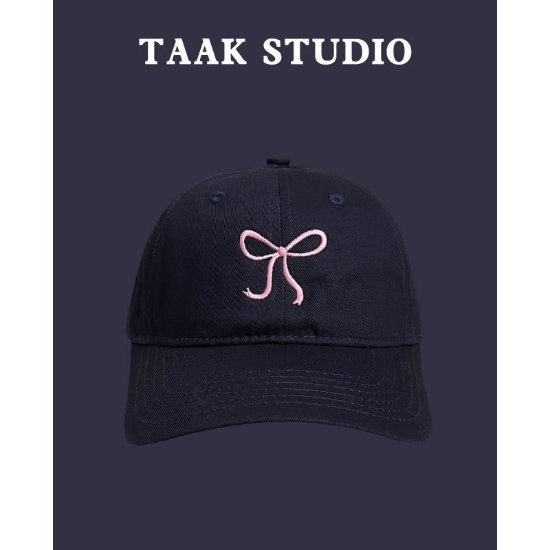 Wholesale Pink Bow Embroidered Cotton Baseball Hat ACC-HT-LuXi001