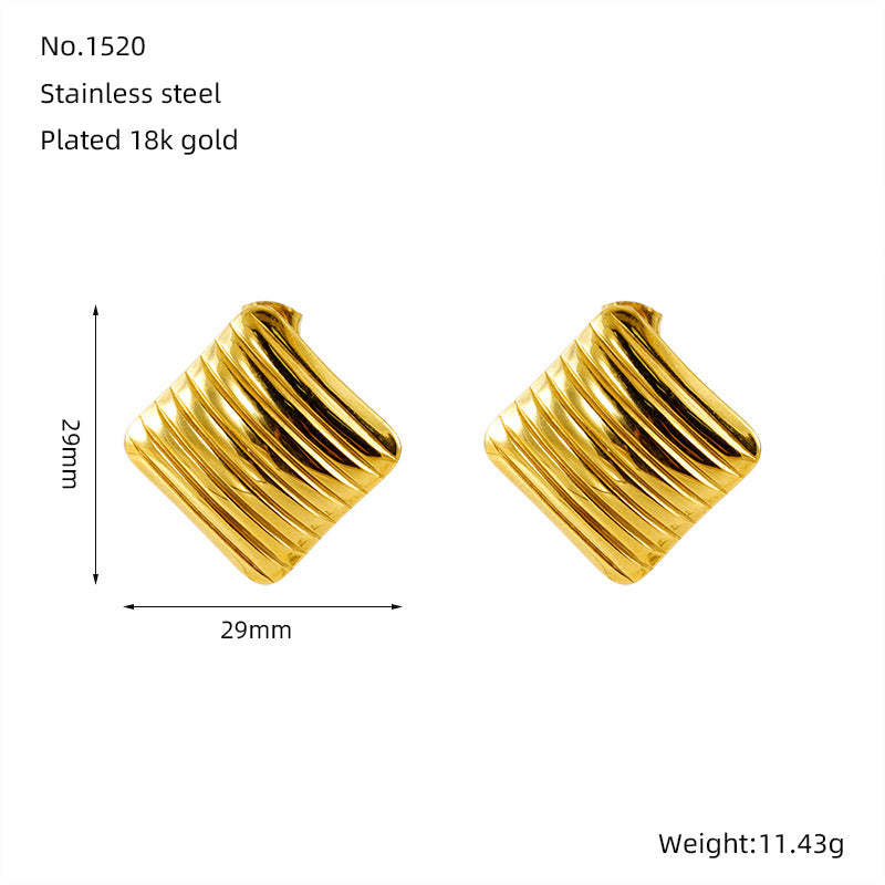 Wholesale 18K Gold Plated Stainless Steel Earrings ACC-ES-ZhongYao009