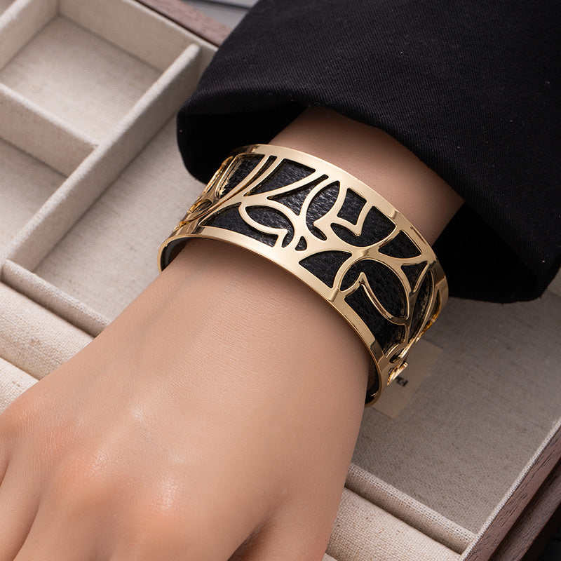 Wholesale Double-sided replaceable colorful PU leather bracelet