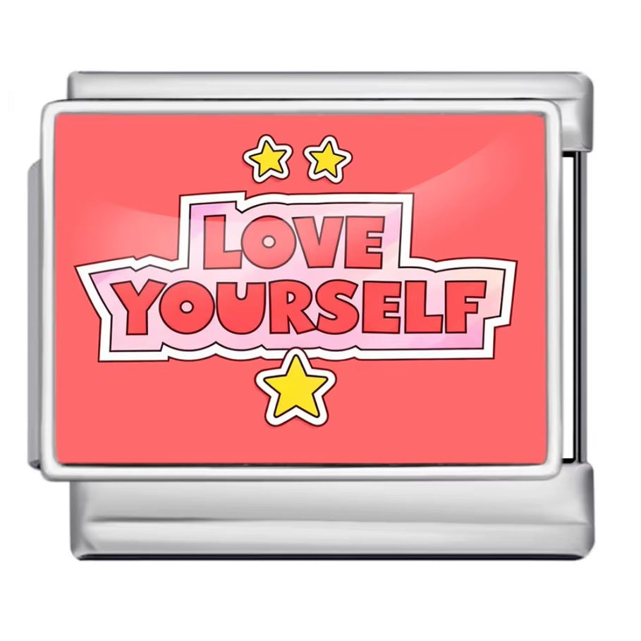 Wholesale italian Charm Bracelet 9mm DIY Colorful English Series Creative Stainless Steel Composable Bracelet