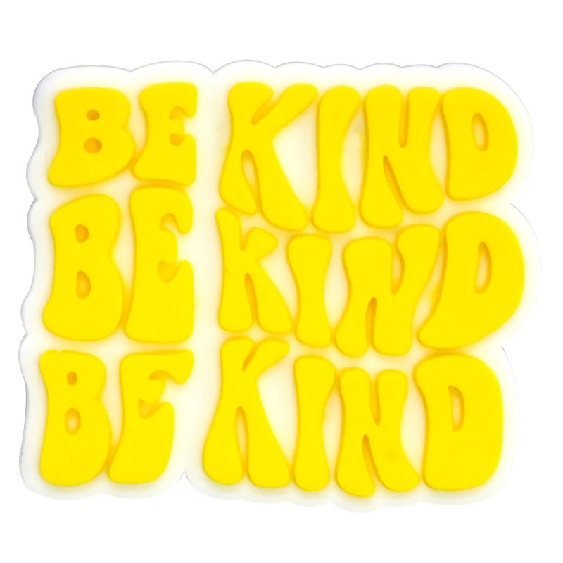 Wholesale Random 100pcs Cartoon Letter PVC Soft Rubber Shoe Buckle Decoration ACC-SC-RYY064