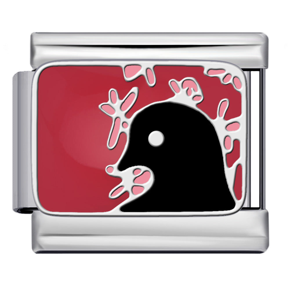 Wholesale  Italian Charm Bracelet 9mm DIY Welded Oil DripCreative Stainless Steel Composable Bracelet