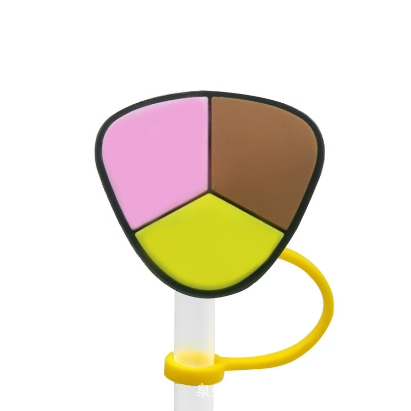 Wholesale 10pcs 7-8mm Cartoon Mexico Series Silicone Dustproof Straw Plugs Straw Tube Cap