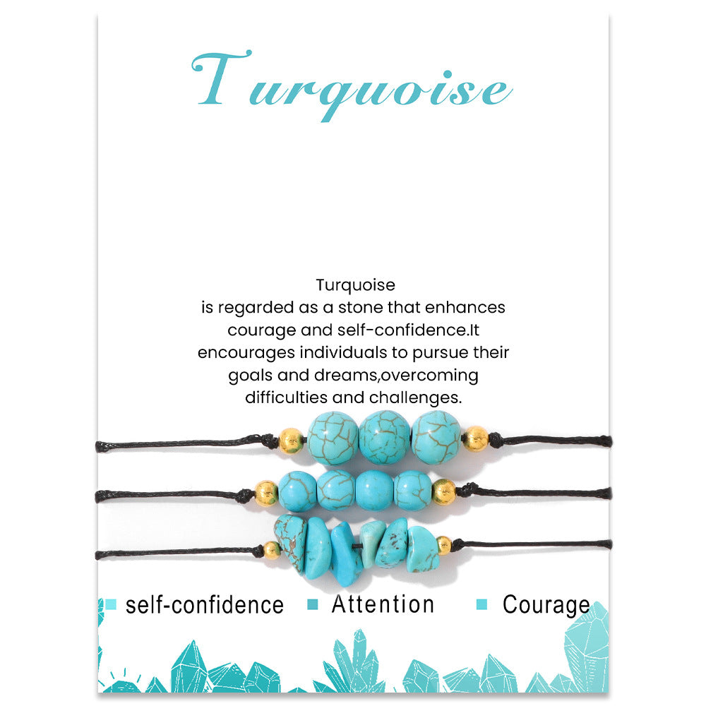 Wholesale Natural Stone Crystal Set Crushed Stone Beads Handmade Woven Bracelets ACC-BT-GEB010