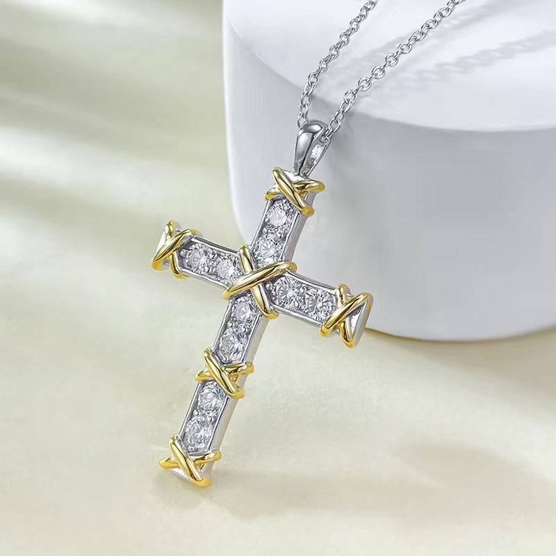 Wholesale Electroplating Cross Pendant Necklace