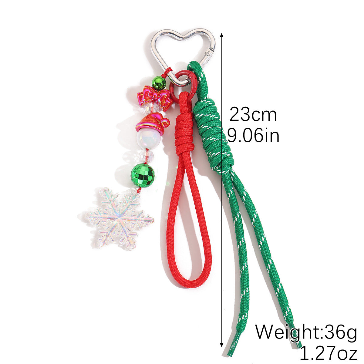 Wholesale acrylic beaded letter Christmas keychain