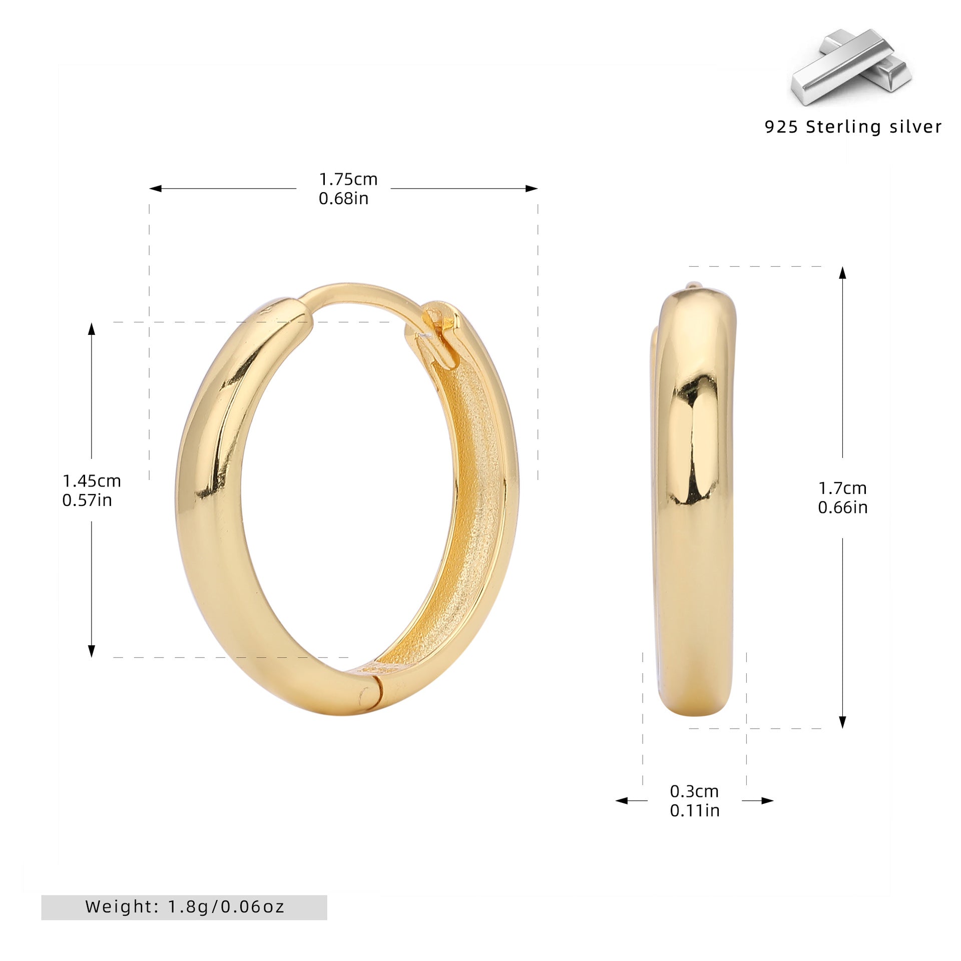 Wholesale  S925 Sterling Silver  Personalized Light Luxury Hollow Circle Jewelry