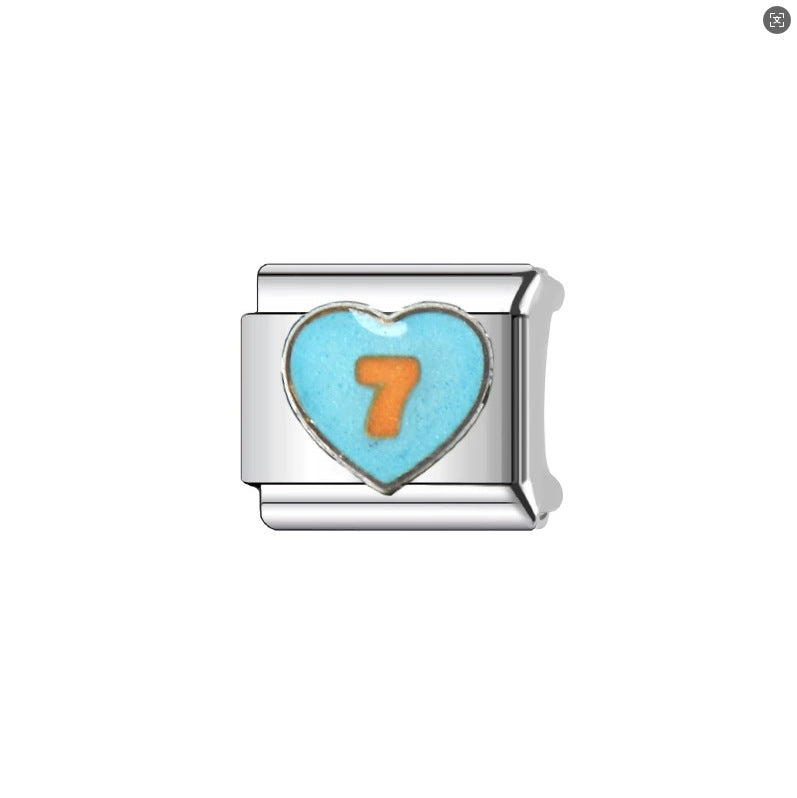 Wholesale Italian Charm Bracelet 9mm DIY Alphabet Numbers  Creative Stainless Steel Composable Bracelet