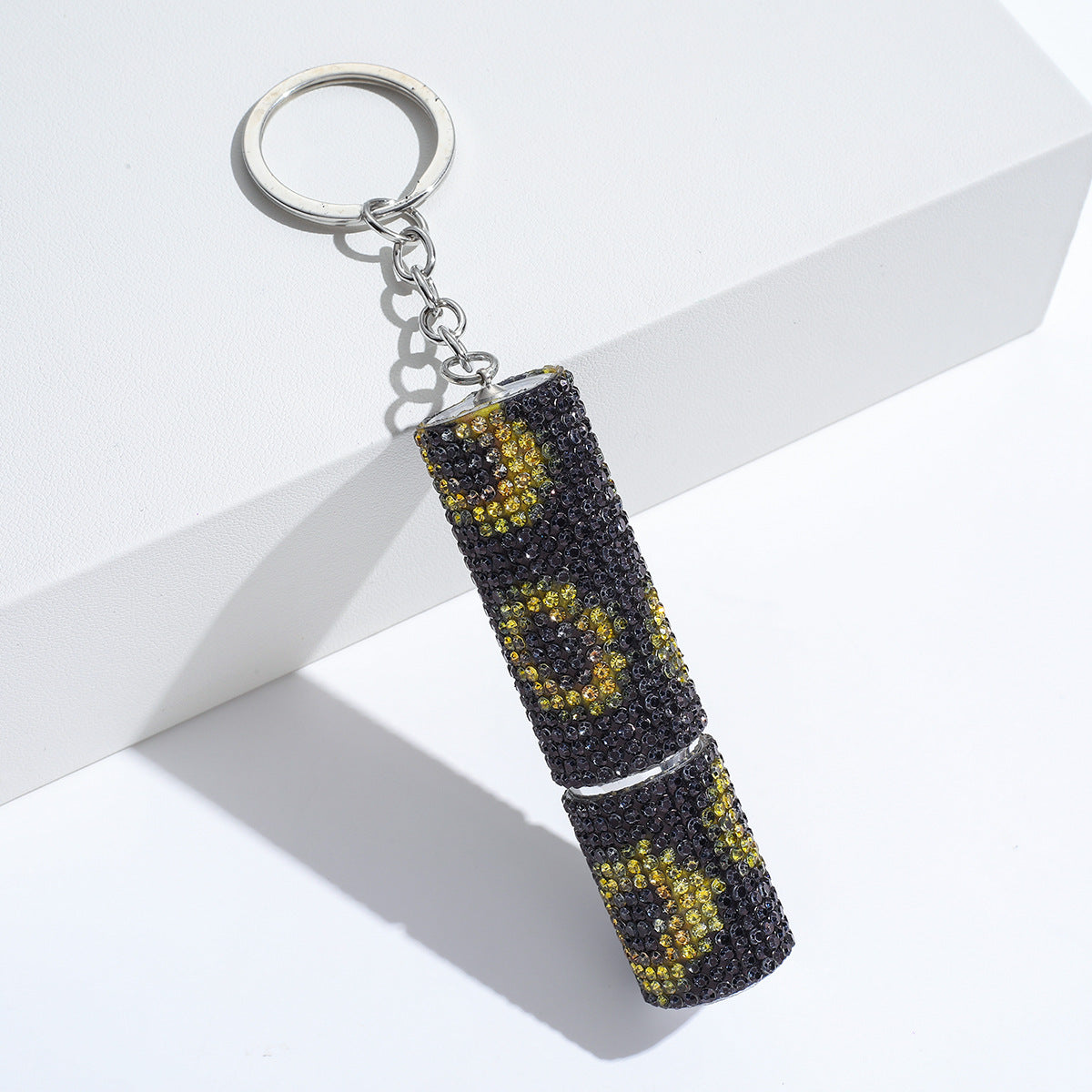 Wholesale colorful leopard print rhinestone perfume bottle portable multifunctional alloy keychain ACC-KC-ZhiYa003