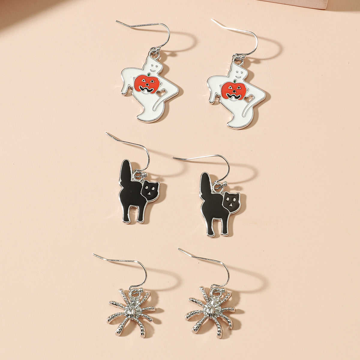 Wholesale  Ghost Skull Earring Set - Retro Alloy Pumpkins &  s - Fashion Accessory for Party Wear