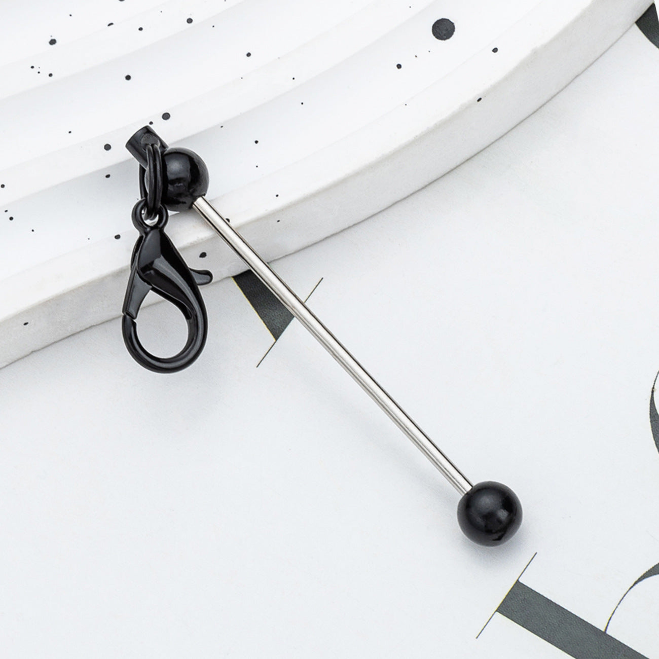 Wholesale Mini beaded candy-colored metal keychain