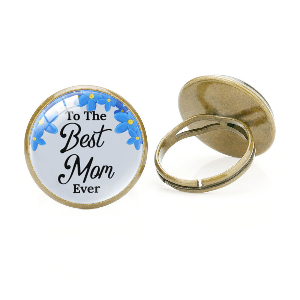 Wholesale mother's love MOM heart-shaped ring