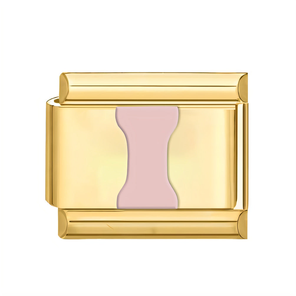 Wholesale ltalian Charms DlY Composable Bracelet Letter Module Stainless Steel DlY Bracelet