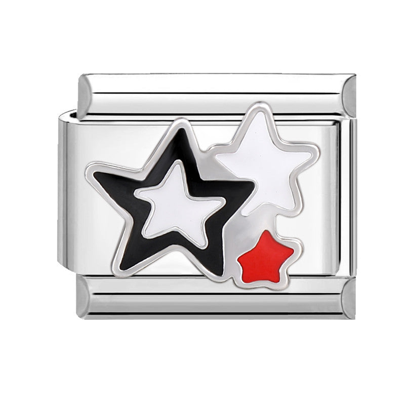 Wholesale Italian Charm Bracelet 9mm DIY Splicing Cute Cartoon Stainless Steel Composable Bracelet