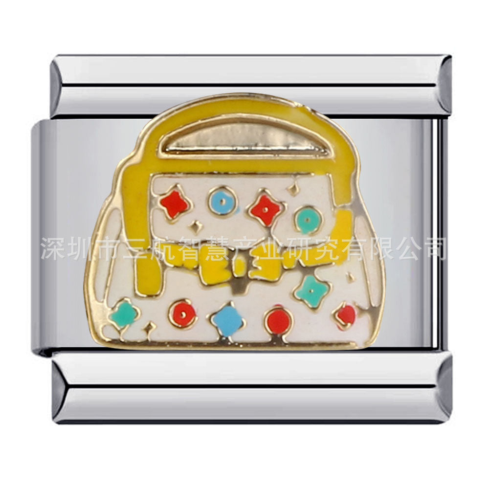 Wholesale 5pcs Italian Charm Bracelet 9mm DIY Splicing Bowling Ball Stainless Steel Composable Bracelet