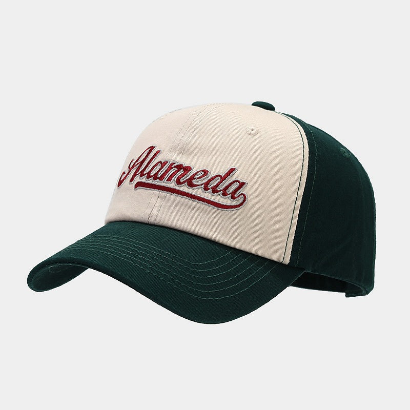 Wholesale  contrast color letter embroidered couple baseball cap