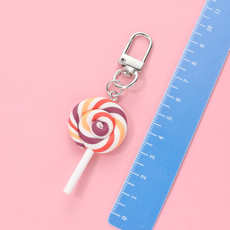 Wholesale Lollipop Plastic Keychain Cute Cartoon Colorful Lollipop Pendant ACC-KC-HuiMei001
