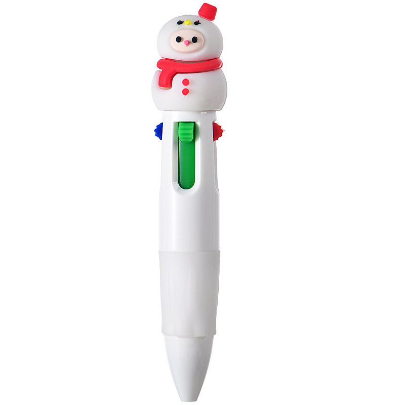 Wholesale Cute cartoon Christmas four-color ballpoint pen