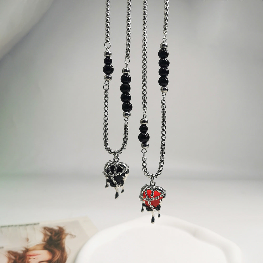 Wholesale  Titanium Steel Imprisonment Love Stitching Necklace