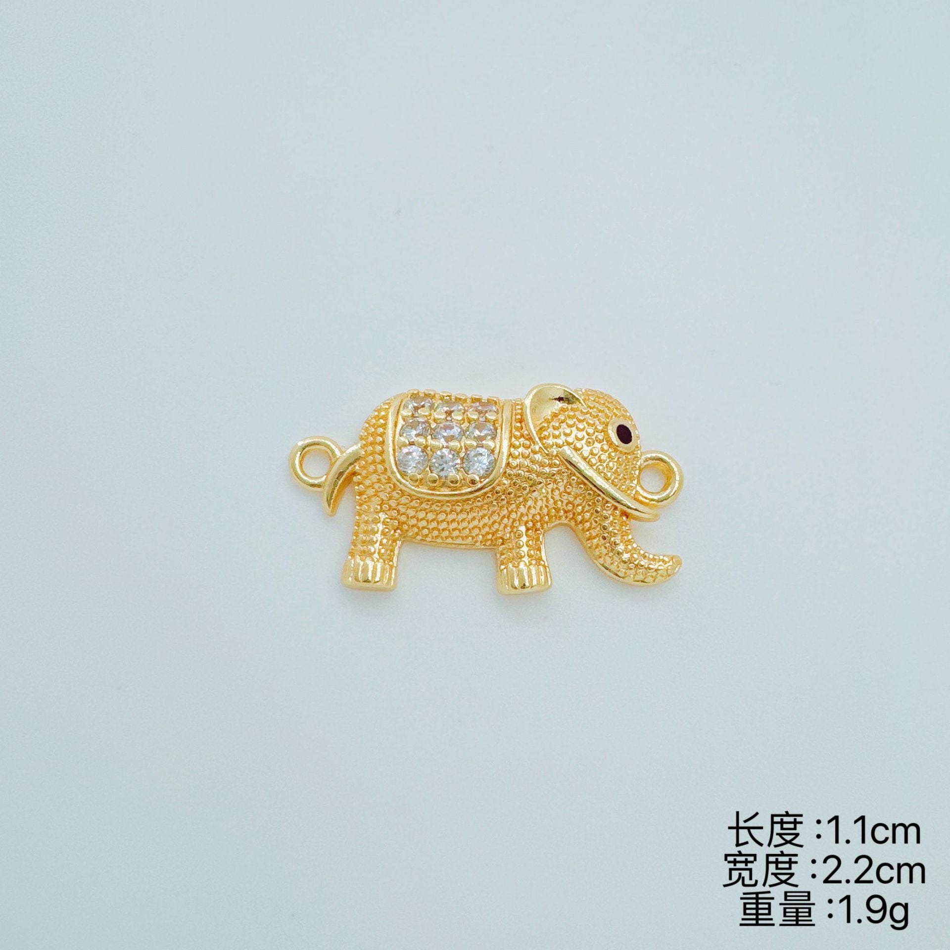 Wholesale Copper Electroplated Simple Elephant Pendant Necklace Fashion Jewelry Accessory