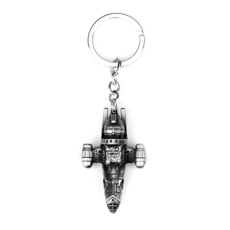 Wholesale Alloy Cartoon Game Spaceship Battleship Keychains ACC-KC-Zhuox003