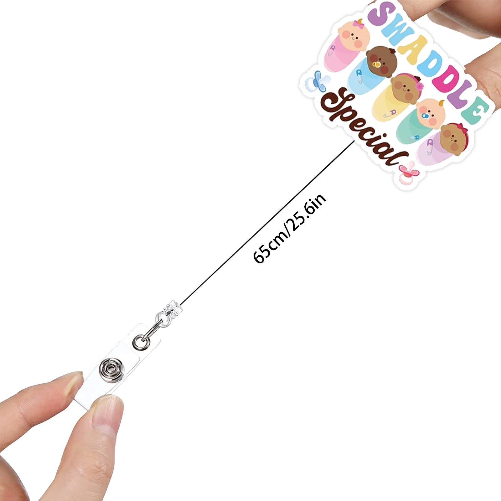 Wholesale Chic Baby Bottle Design Retractable Badge Reel ABS Rotating Clip Fashion Accessory