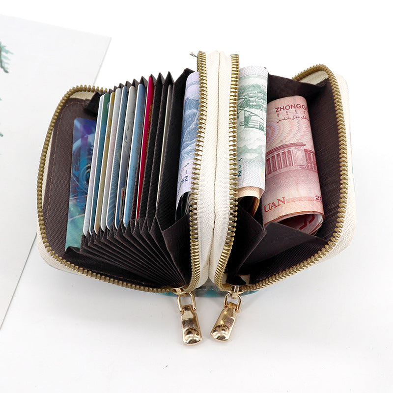 Wholesale Flower Card Holder Multi-card Slot Multi-function Zipper Wallet ACC-WT-BiLH010